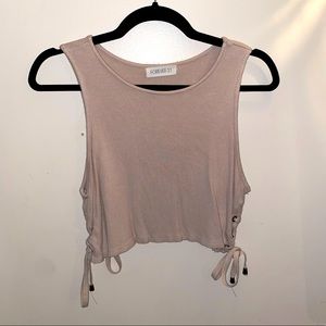 Beige crop top